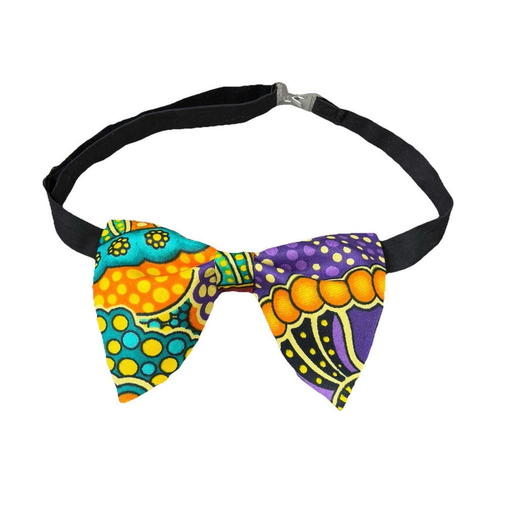 Handmade Men's African‎ Print Kente Bow Tie  Pre-tied Colorful